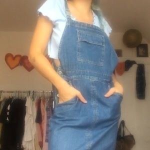 Vintage Denim Overall Dress